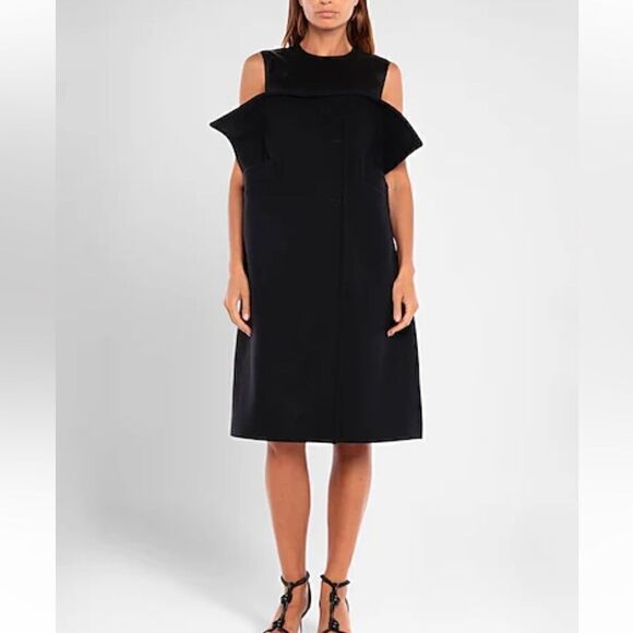 NWT Maison Margiela wool blend pocket dress in black size EU 42(US 10) - Picture 1 of 16